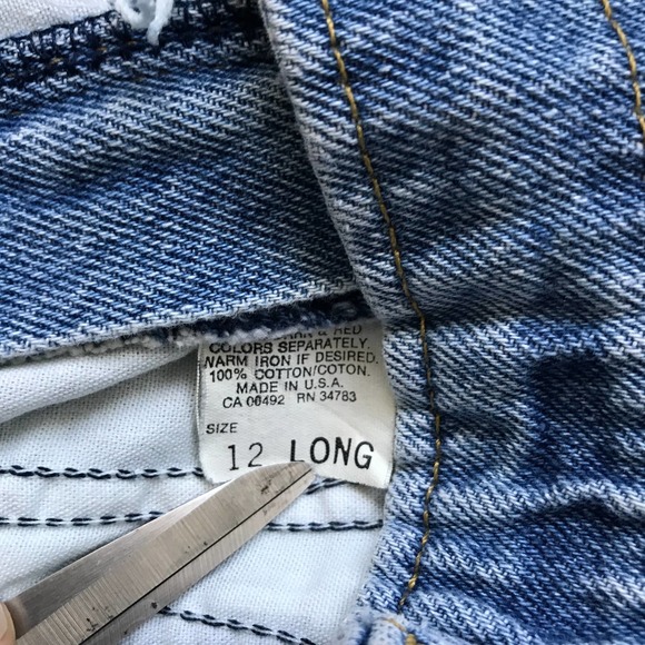 Vintage 80s Lee Jeans Medium Wash Stretch Waist Jeans | Made in USA | 12 Long - Picture 5 of 6